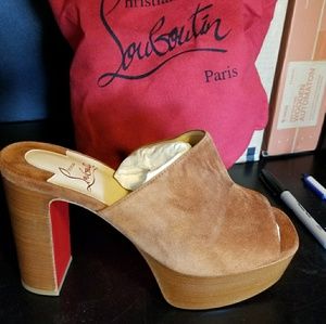 Christian Louboutin Suede Mule Sandal
